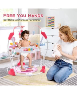 Toddler Height Adjustable Activity Center with Bounce Seat