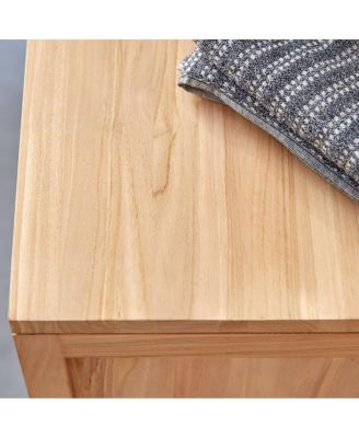 Solid Teak Wood Vanity Cabinet Washstand Bathroom Sink Unit 100cm New