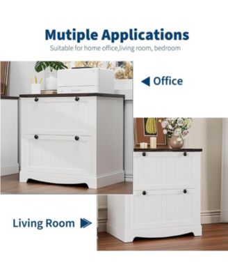 Farmhouse File Cabinets with 2 Drawers,30" File Cabinets with Hanging File Folders for A4/Letter/Legal Size Documents