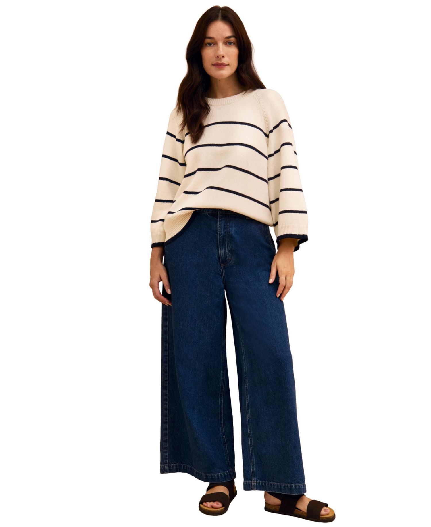 Women's Raglan Crop Sleeve Crew Sweater
