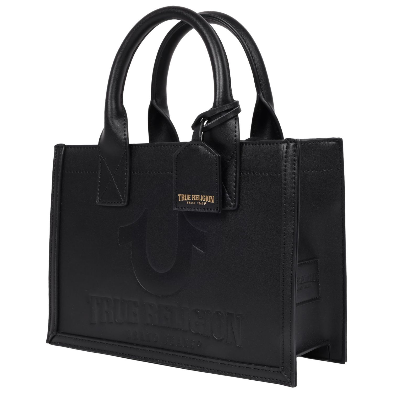Debossed Logo Modern Tote with Removable Shoulder Strap
