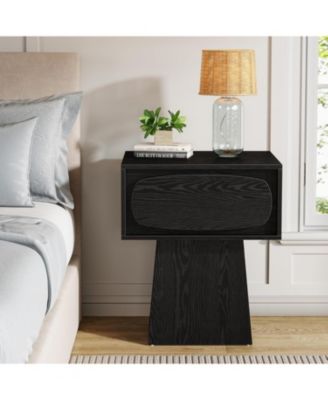 Modern Side End Table with Storage Drawer for Living Room, Bedroom and Small Space