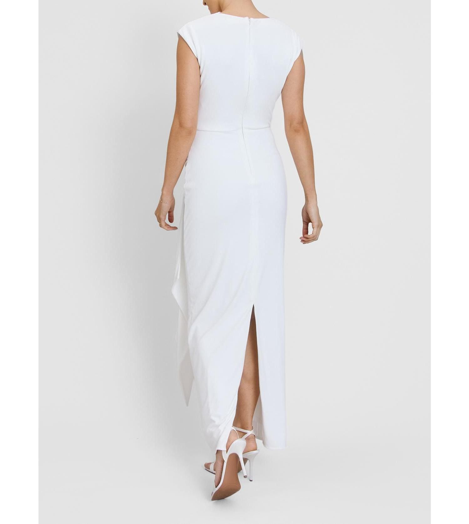 Women's Cap Sleeve Corsage Stretch Dress