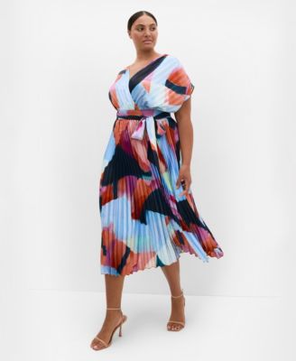 Women's Hailey Aspect Print Pleat Maxi Dress
