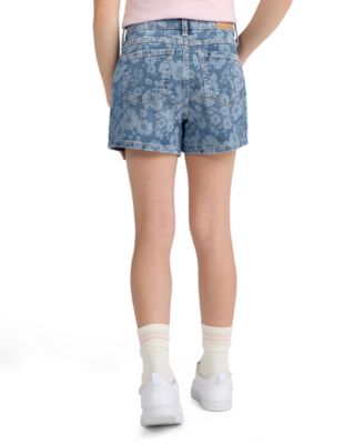 Girls’ High Rise Relaxed Floral Denim Shorts