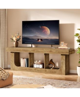 TV Stand for 70-Inch TVs, 63-Inch Entertainment Center with Storage Shelf