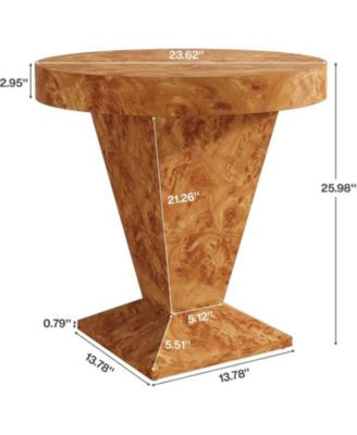 Round Side Table, Modern Accent Furniture for Living Room
