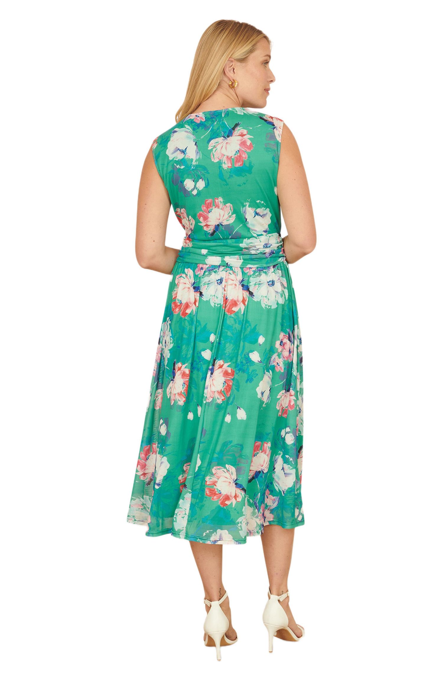 Women's Blossom Print Stretch Mesh Dress
