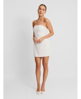 Women's Bandeau Embellished Diamante Mini Dress