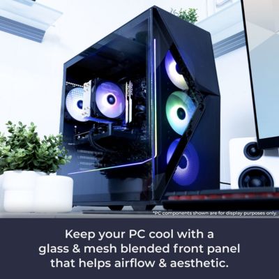 SMA7R77XT02 Liquid Cooled Gaming Desktop Computer, AMD Ryzen 7 7800X3D 4.2GHz, 32GB RAM, 1TB SSD, AMD Radeon RX 7700 XT 12GB, Windows 11