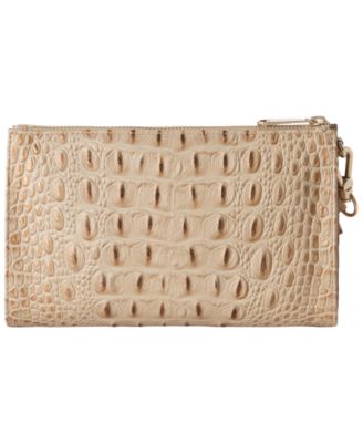 Adia Croc-Embossed Small Zippered Wristlet 