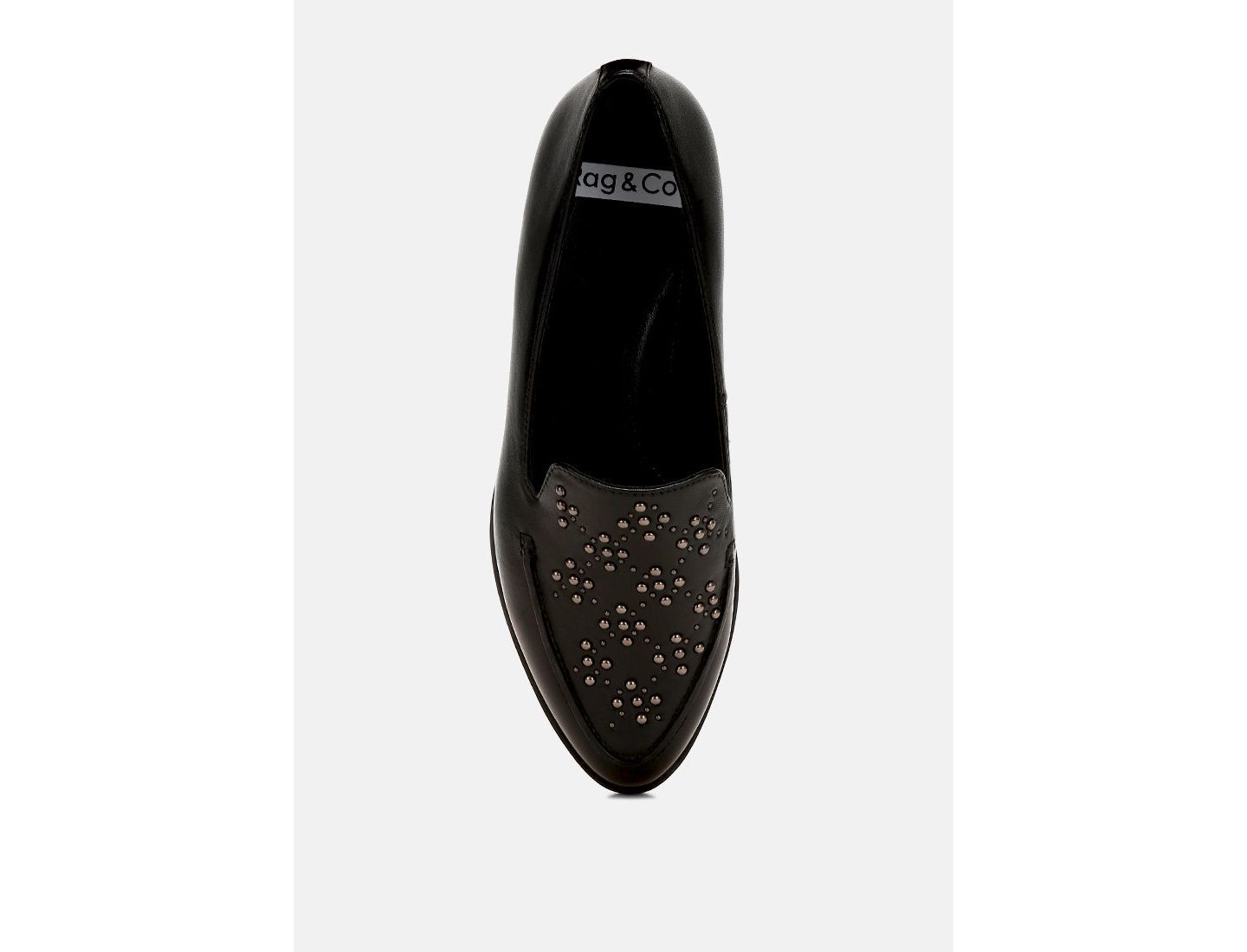 Женские туфли Rag & Co Gabassi Studded Genuine Leather, цвет: Чёрный — фото 5