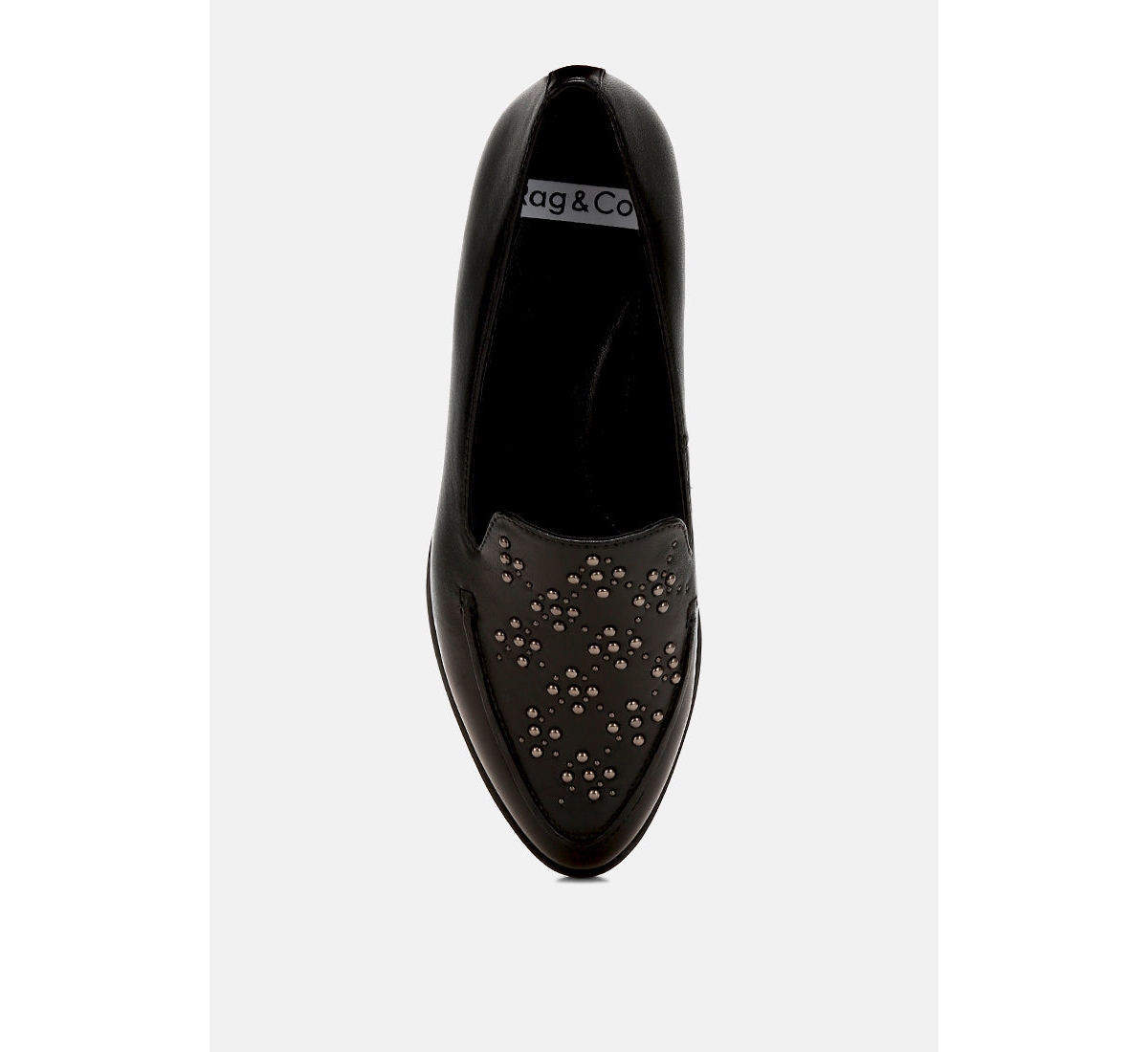 Gabassi Studded Genuine Leather Loafers