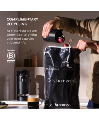 Vertuo Plus Deluxe Coffee and Espresso Machine by De'Longhi in Titan