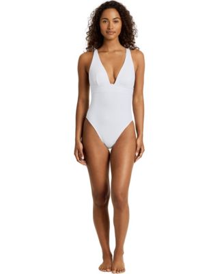 Women's V-Neck One-Piece Swimsuit