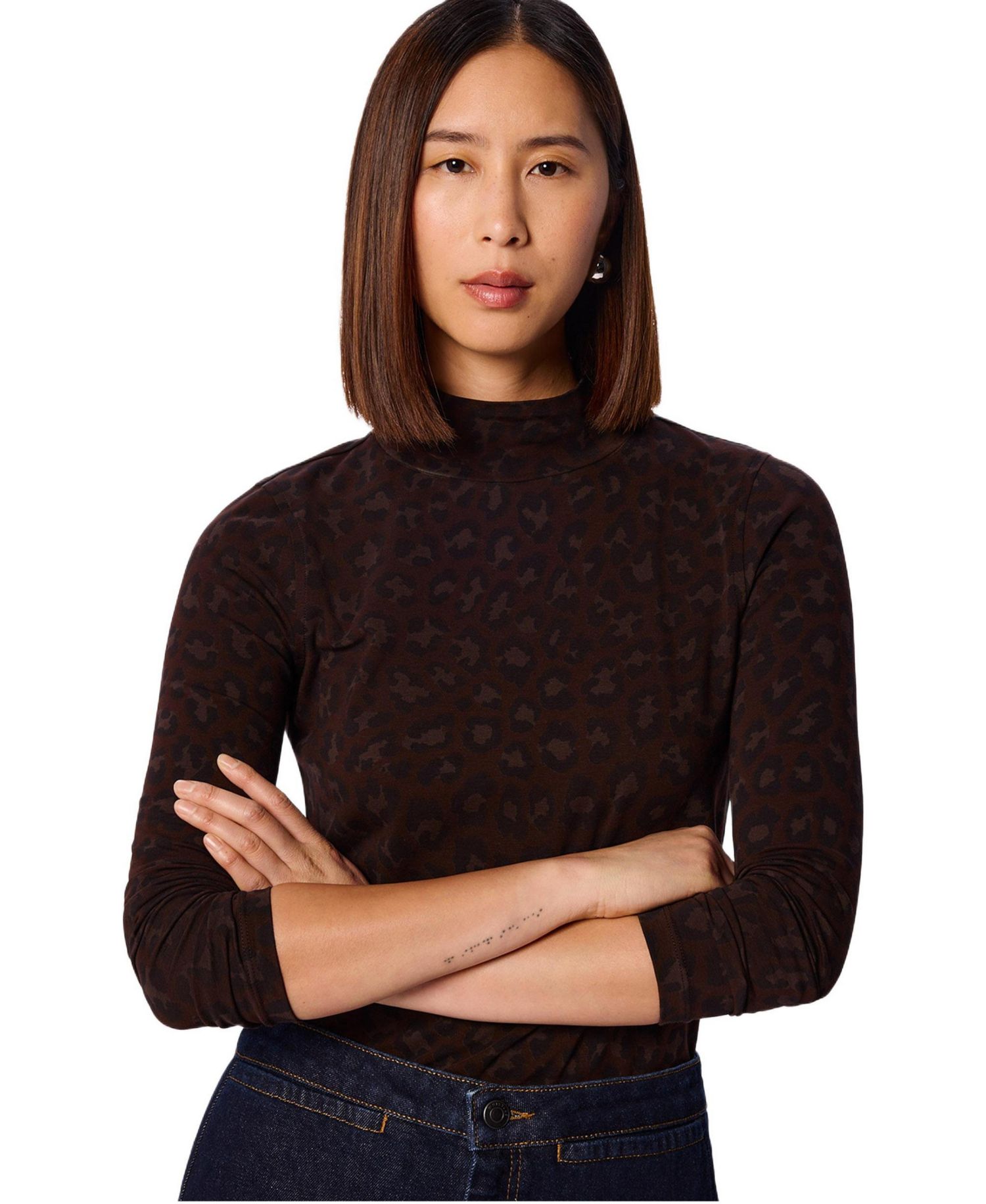Women's Animal Roll Neck Top