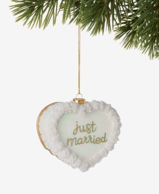 Just Married Cake Ornament
