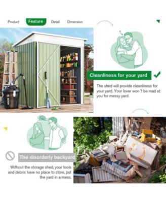 Outdoor Durable and Space-Saving Small Storage Shed