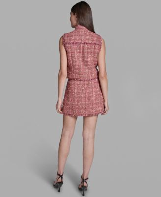 Women's Button-Up Tweed Vest