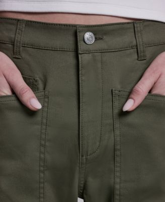 Women's Mid-Rise Pocket Detail Barrel Pants