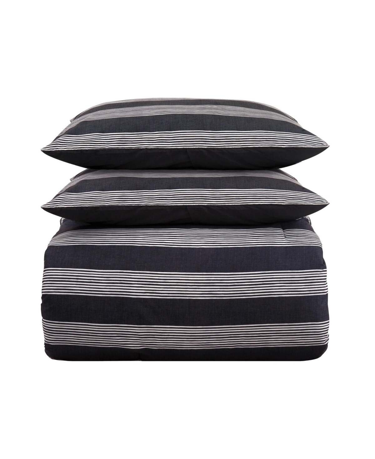 Kenneth Cole New York Banded Stripe Textured Microfiber 7-Pc. Comforter Set