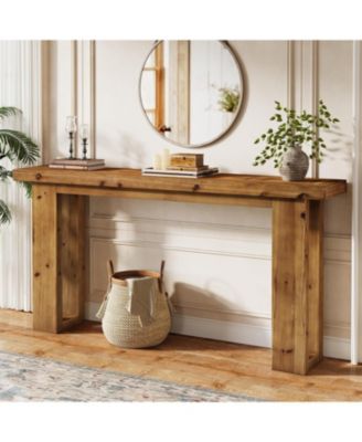 Solid Wood Sofa Table Behind The Couch, 63-Inch Long