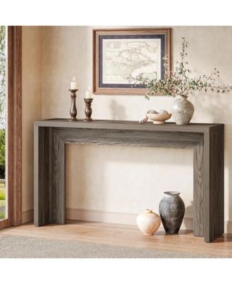 Media Console, 55-Inch Wooden Sofa Table with Storage for Entryway, Foyer, Hallway, Living Room