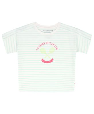 Girls' 7-16 Short-Sleeve Stripe T-Shirt