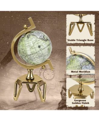 Educational Geographic World Globe with Triangle Metal Stand