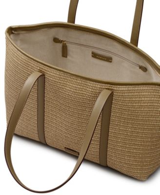 Chartfield Place Extra-Large Raffia Ziptop Tote Bag