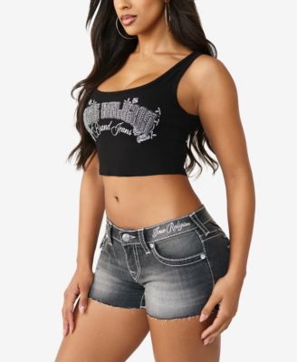 Women's Crystal Bandana Rib Tank Top