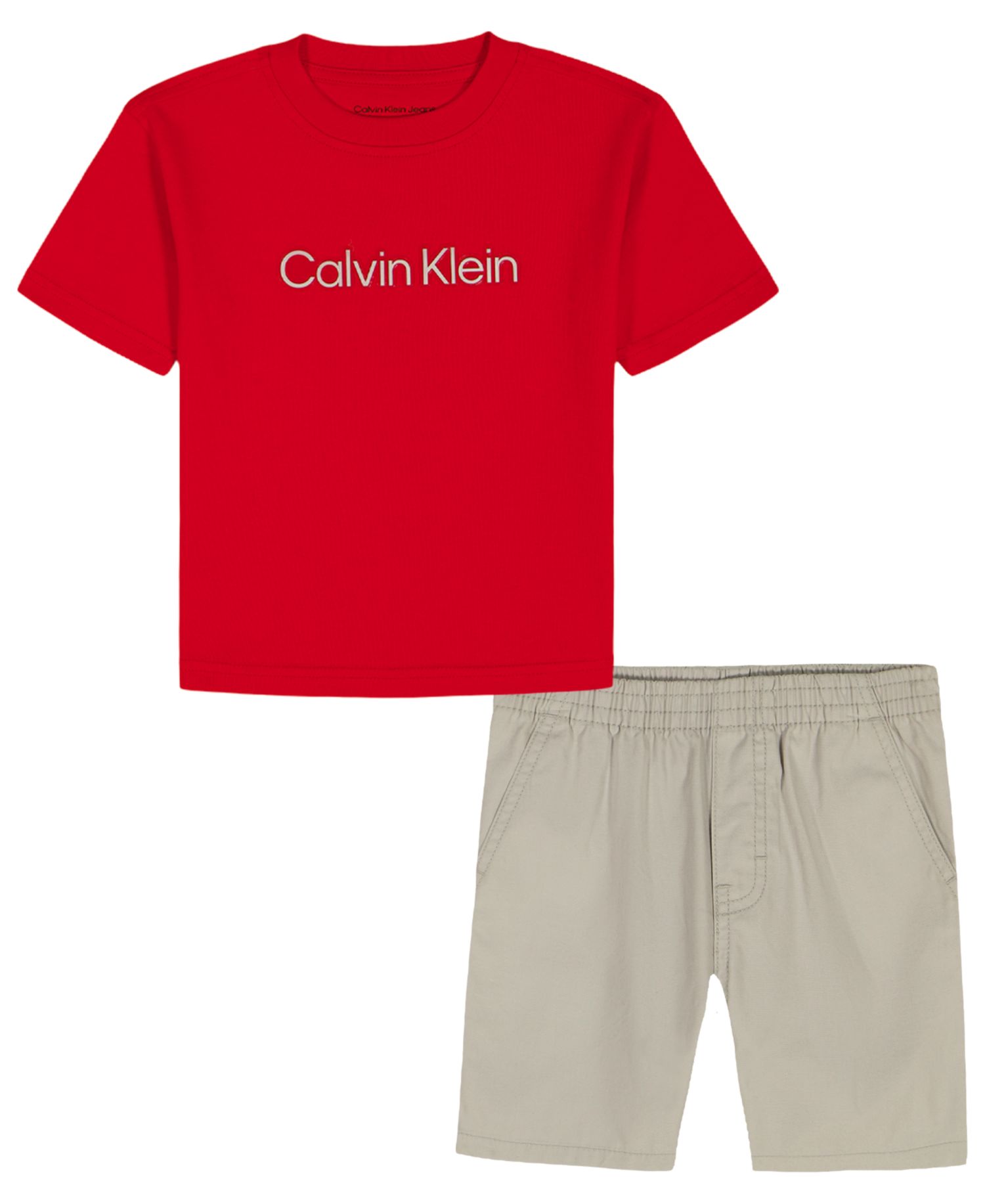 Boys' 2T-7 Relaxed Logo T-Shirt and Cotton Poplin Shorts, 2-Piece Set