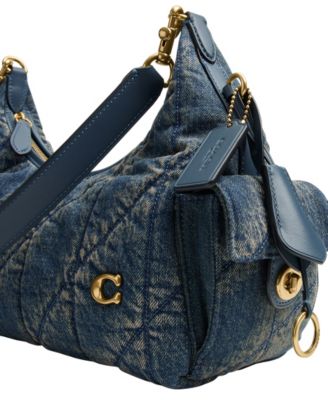 Juliet Soft Quilted Denim Medium Shoulder Bag