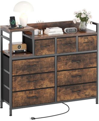 brown fabric dresser Snhomee 12-Drawers Tall Dresser for Bedroom main image 1