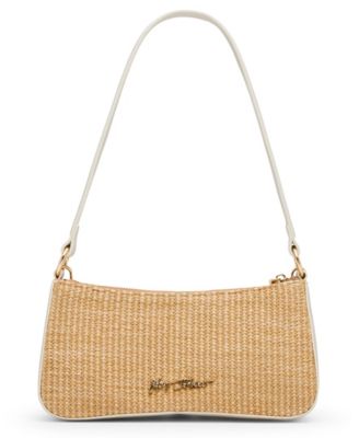 Raffia Imitation Pearl Small Shoulder Bag