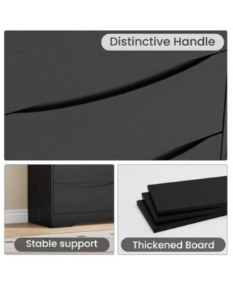 Wooden Dresser with 8 Drawers, Tall Modern Closet with Deep Storage, Large Chest of Drawers with Wide Top, Long Storage Dresser for Bedroom