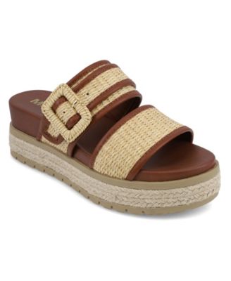 Women's Kylian Raffia Buckle Flatform Sandals