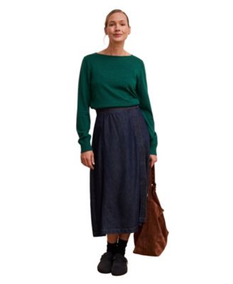 Women's Merino Fine Knit Boat Neck Jumper