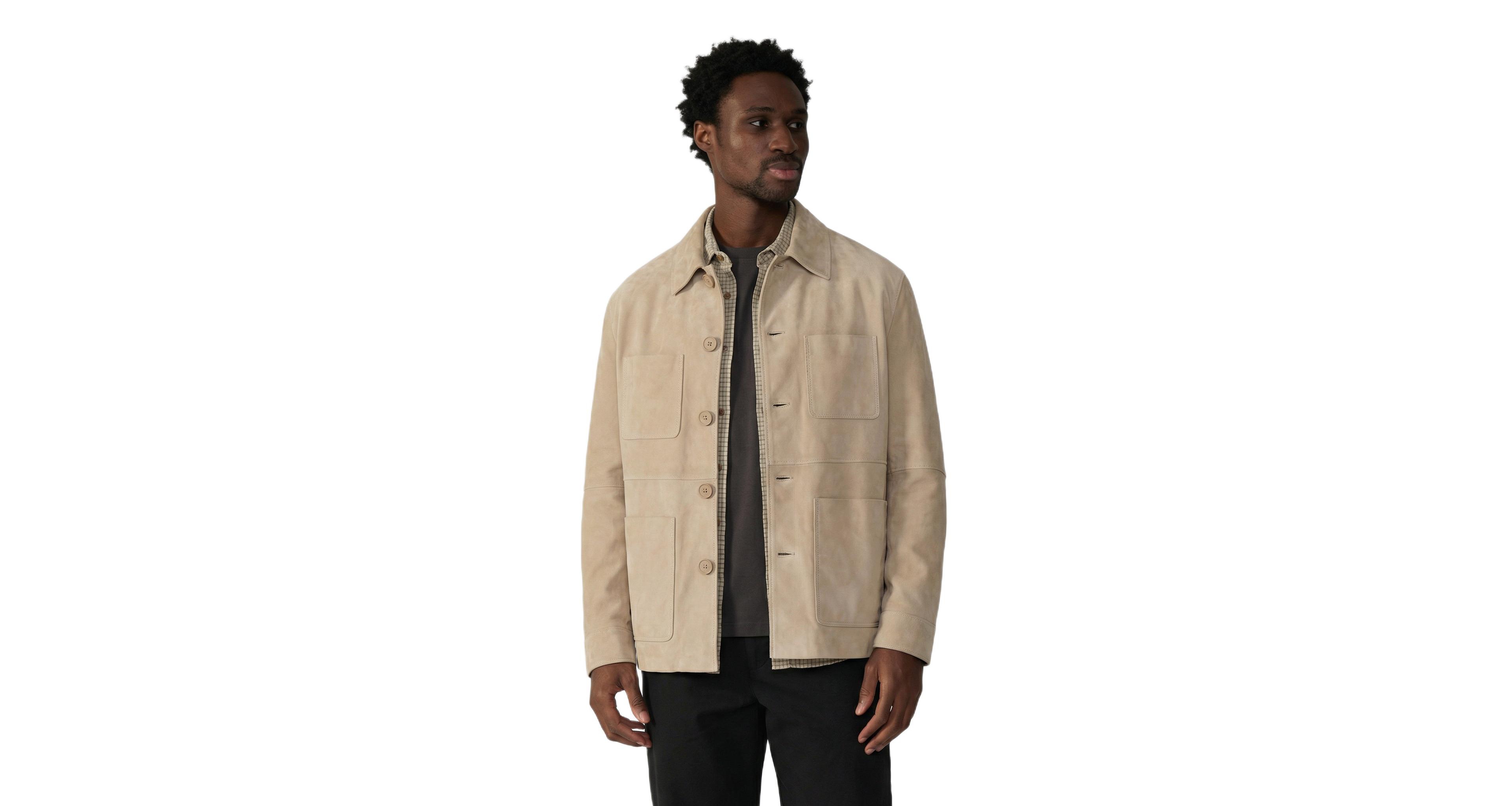 Furniq Uk Men's Beckett Suede Chore Jacket