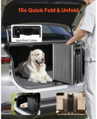 71" Folding Dog Ramp 20" Wide, Non-Slip Surface, Supports up to 250 lbs