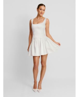 Women's Scoop Neck Sleeveless Skater Mini Dress