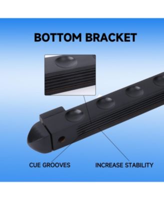 2-Piece Wood 6 Billiard Pool Cue Rack Wall Mounted Holders, Pool Cue Sticks Wall Rack Set