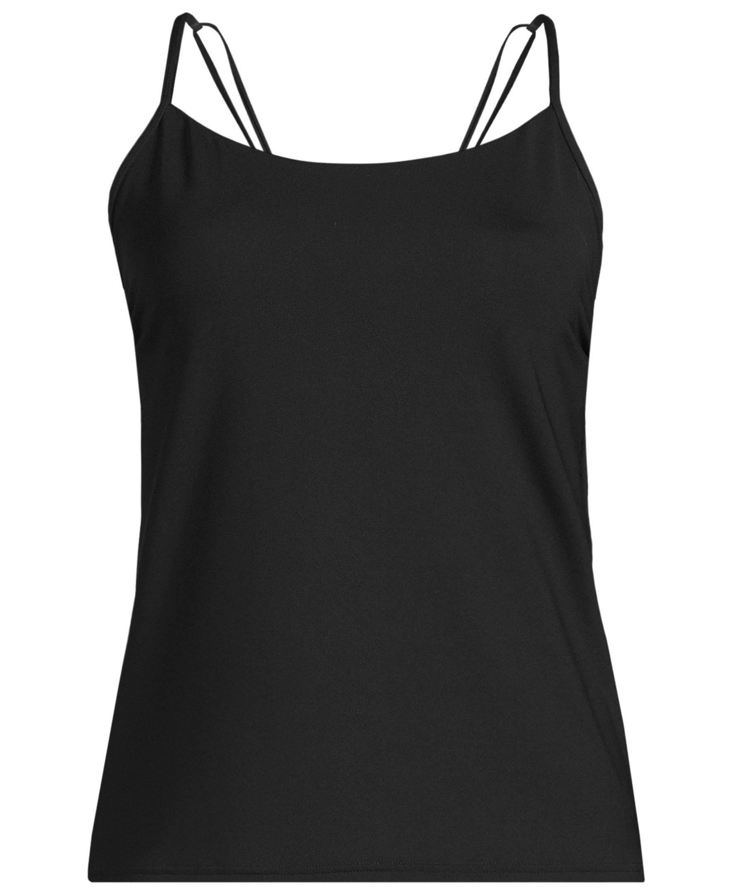 Petite Tugless QuickDry Adjustable Strappy Back Tankini Top