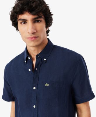 Men's Regular-Fit Logo Linen Shirt