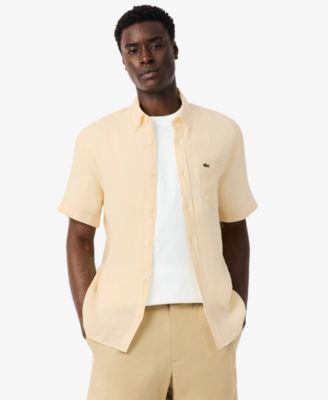 Men's Regular-Fit Logo Linen Shirt