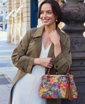 Marie Painted French Hydrangeas Medium Kisslock Frame Bag