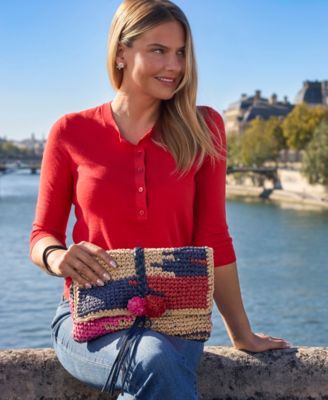 Charlotte Woven Wristlet Clutch