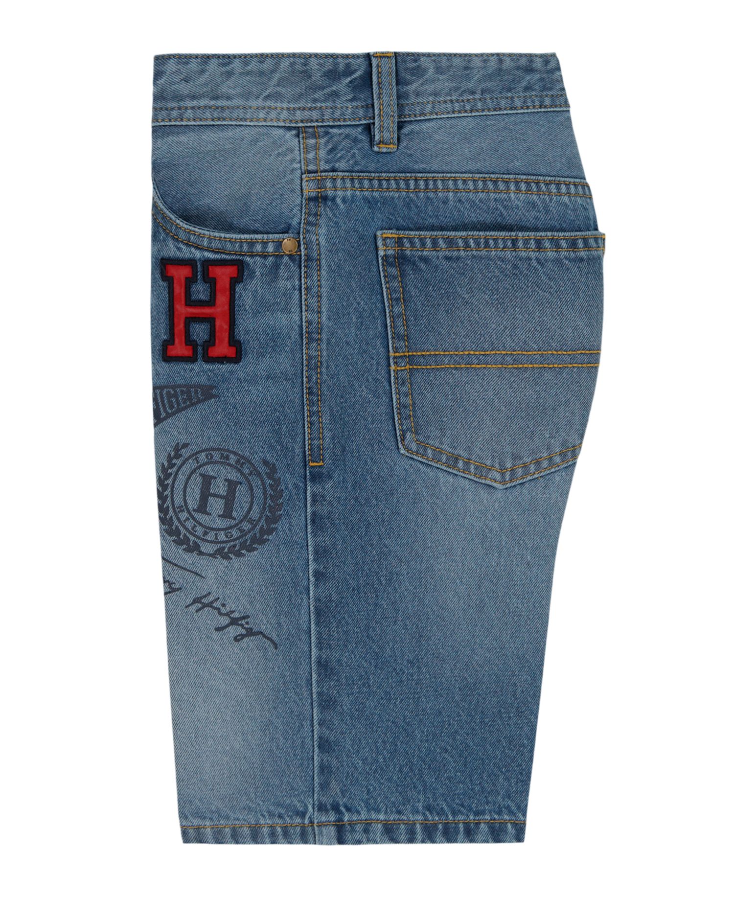 Boys' 8-20 Regular Fit Varsity Denim Shorts