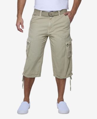 X RAY Big & Tall XRAY Belted Below Knee Long Cargo Shorts