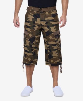 X RAY Big & Tall XRAY Belted Below Knee Long Cargo Shorts